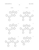 MATERIAL FOR USE IN PHOSPHORESCENT DEVICE AND ORGANIC ELECTROLUMINESCENT     DEVICE USING SAME diagram and image