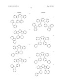 MATERIAL FOR USE IN PHOSPHORESCENT DEVICE AND ORGANIC ELECTROLUMINESCENT     DEVICE USING SAME diagram and image