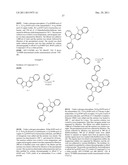 MATERIAL FOR USE IN PHOSPHORESCENT DEVICE AND ORGANIC ELECTROLUMINESCENT     DEVICE USING SAME diagram and image