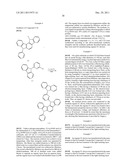 MATERIAL FOR USE IN PHOSPHORESCENT DEVICE AND ORGANIC ELECTROLUMINESCENT     DEVICE USING SAME diagram and image