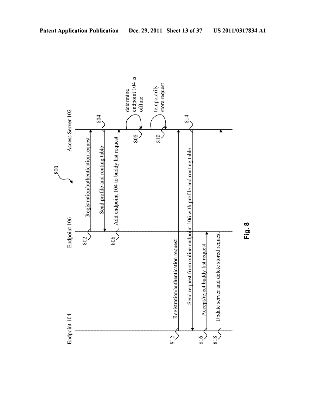 SYSTEM AND METHOD FOR SECURE MESSAGING IN A HYBRID PEER-TO-PEER NETWORK - diagram, schematic, and image 14