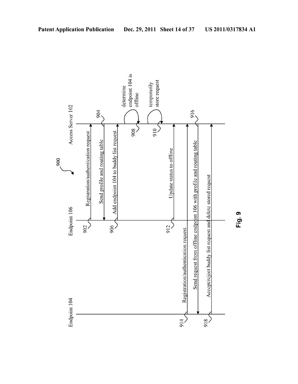 SYSTEM AND METHOD FOR SECURE MESSAGING IN A HYBRID PEER-TO-PEER NETWORK - diagram, schematic, and image 15