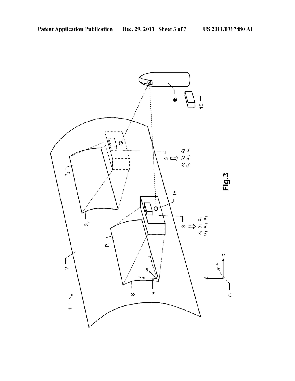 METHOD AND MEASUREMENT SYSTEM FOR CONTACTLESS COORDINATE MEASUREMENT ON AN     OBJECT SURFACE - diagram, schematic, and image 04