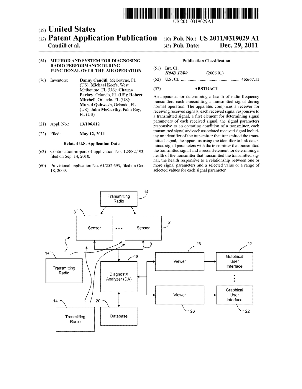 METHOD AND SYSTEM FOR DIAGNOSING RADIO PERFORMANCE DURING FUNCTIONAL     OVER-THE-AIR OPERATION - diagram, schematic, and image 01