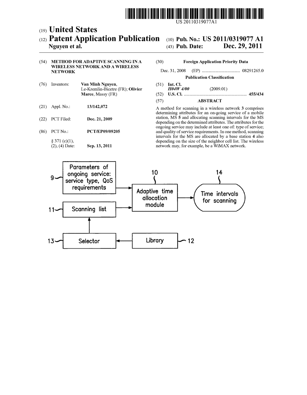 METHOD FOR ADAPTIVE SCANNING IN A WIRELESS NETWORK AND A WIRELESS NETWORK - diagram, schematic, and image 01