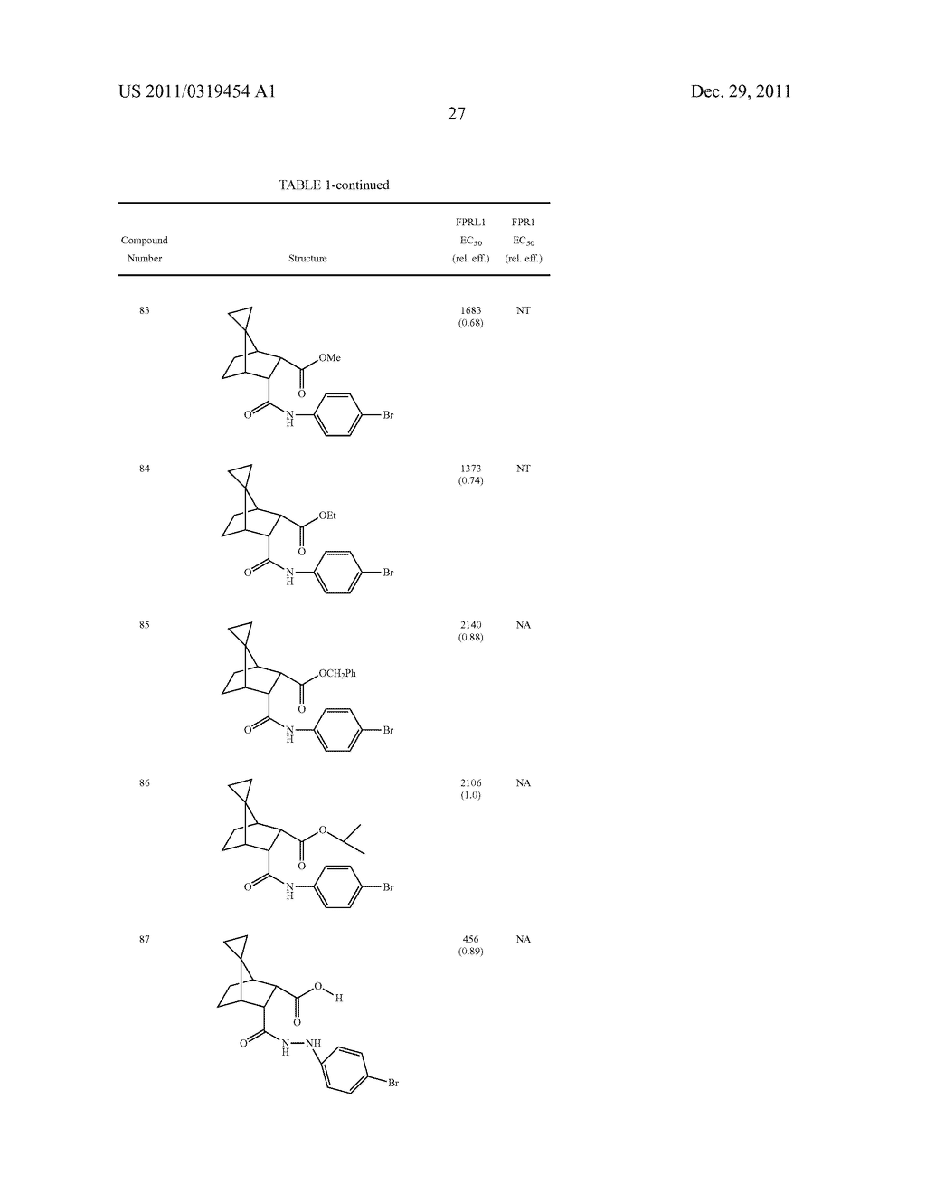 DERIVATIVES OF CYCLOALKYL- AND CYCLOALKENYL-1,2-DICARBOXYLIC ACID     COMPOUNDS HAVING FORMYL PEPTIDE RECEPTOR LIKE-1 (FPRL-1) AGONIST OR     ANTAGONIST ACTIVITY - diagram, schematic, and image 28