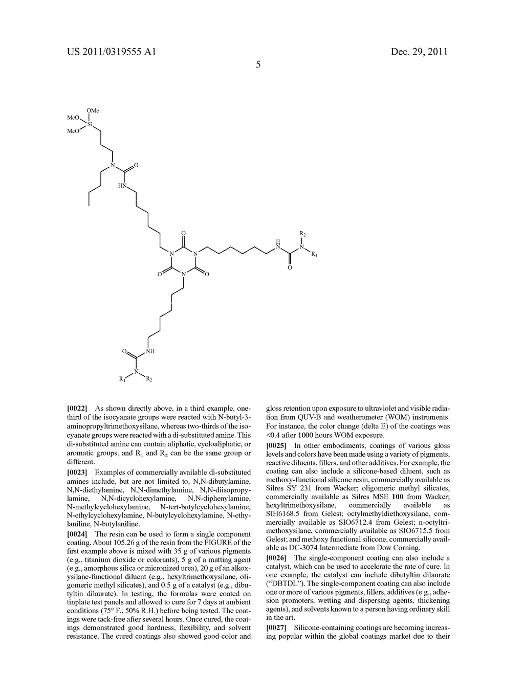 SINGLE-COMPONENT COATING HAVING ALKOXYSILANE-TERMINATED N-SUBSTITTUED UREA     RESINS - diagram, schematic, and image 06