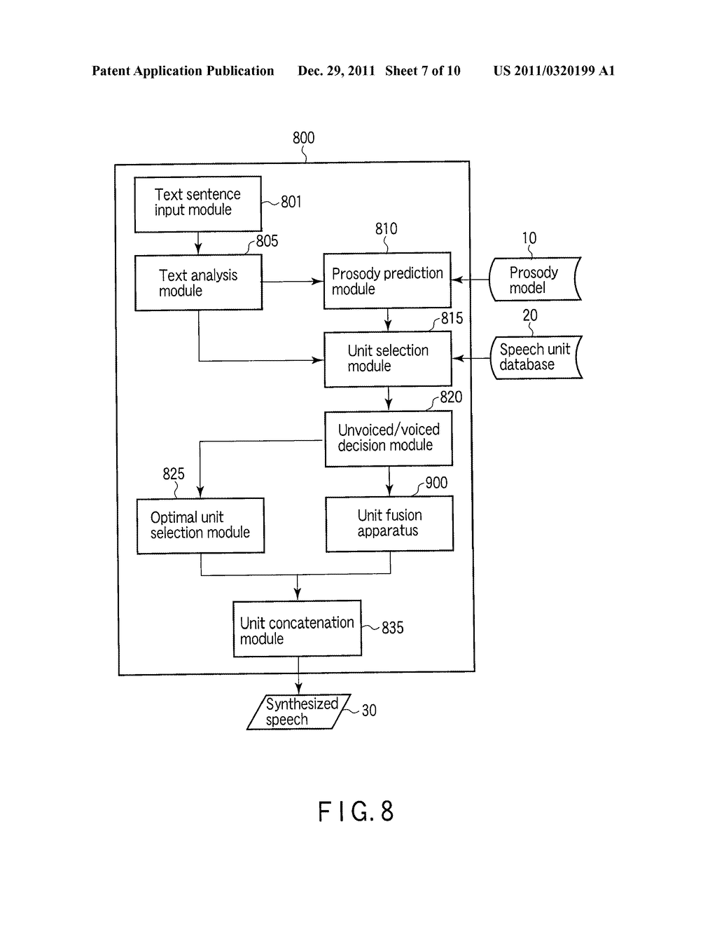 METHOD AND APPARATUS FOR FUSING VOICED PHONEME UNITS IN TEXT-TO-SPEECH - diagram, schematic, and image 08