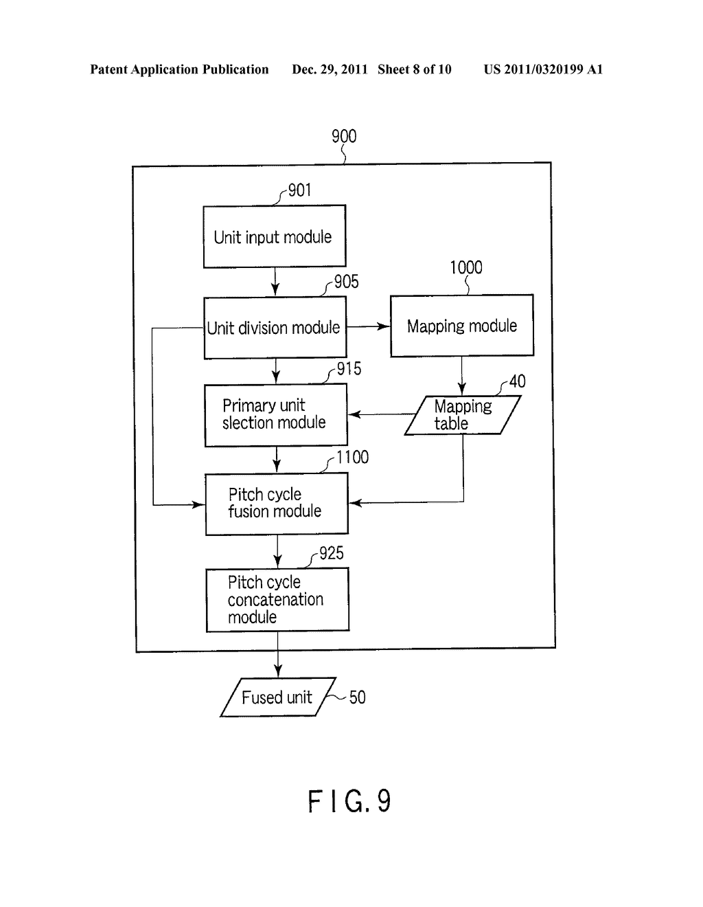 METHOD AND APPARATUS FOR FUSING VOICED PHONEME UNITS IN TEXT-TO-SPEECH - diagram, schematic, and image 09