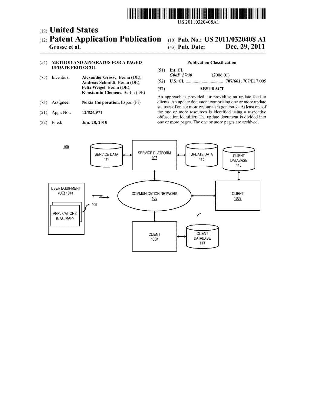 METHOD AND APPARATUS FOR A PAGED UPDATE PROTOCOL - diagram, schematic, and image 01