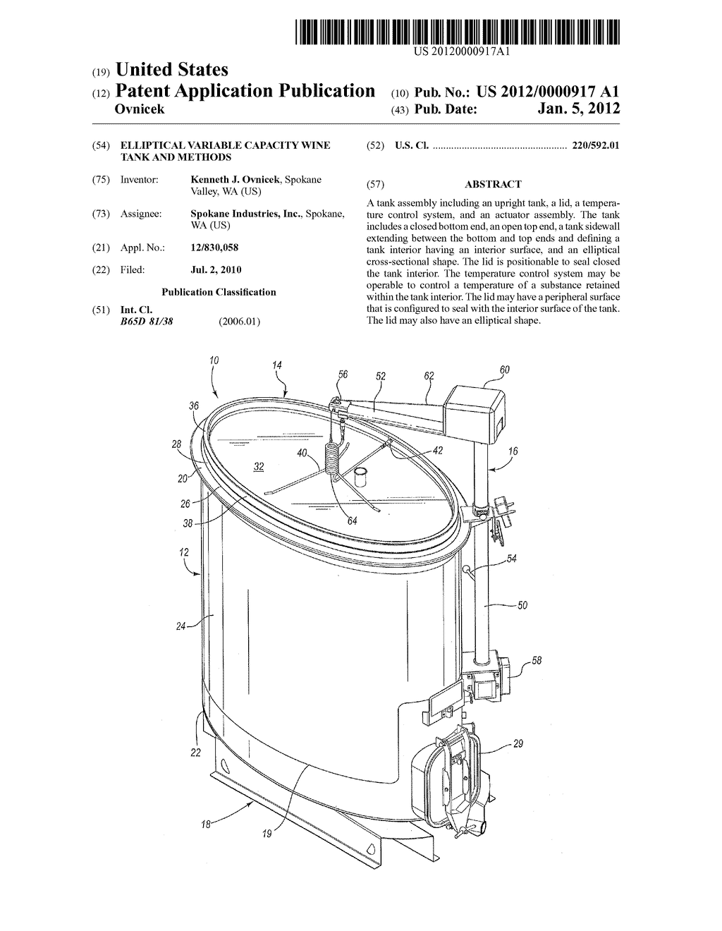 ELLIPTICAL VARIABLE CAPACITY WINE TANK AND METHODS - diagram, schematic, and image 01