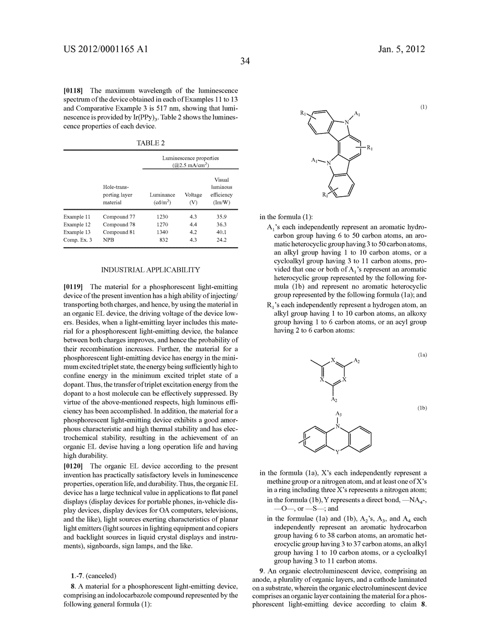 MATERIAL FOR PHOSPHORESCENT LIGHT-EMITTING ELEMENT AND ORGANIC     ELECTROLUMINESCENT ELEMENT USING SAME - diagram, schematic, and image 37