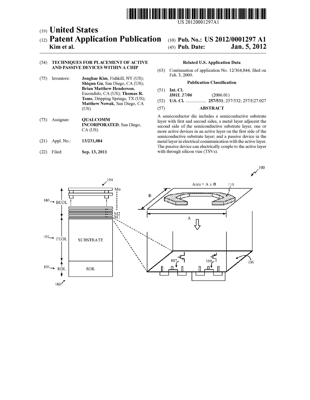 Techniques for Placement of Active and Passive Devices within a Chip - diagram, schematic, and image 01