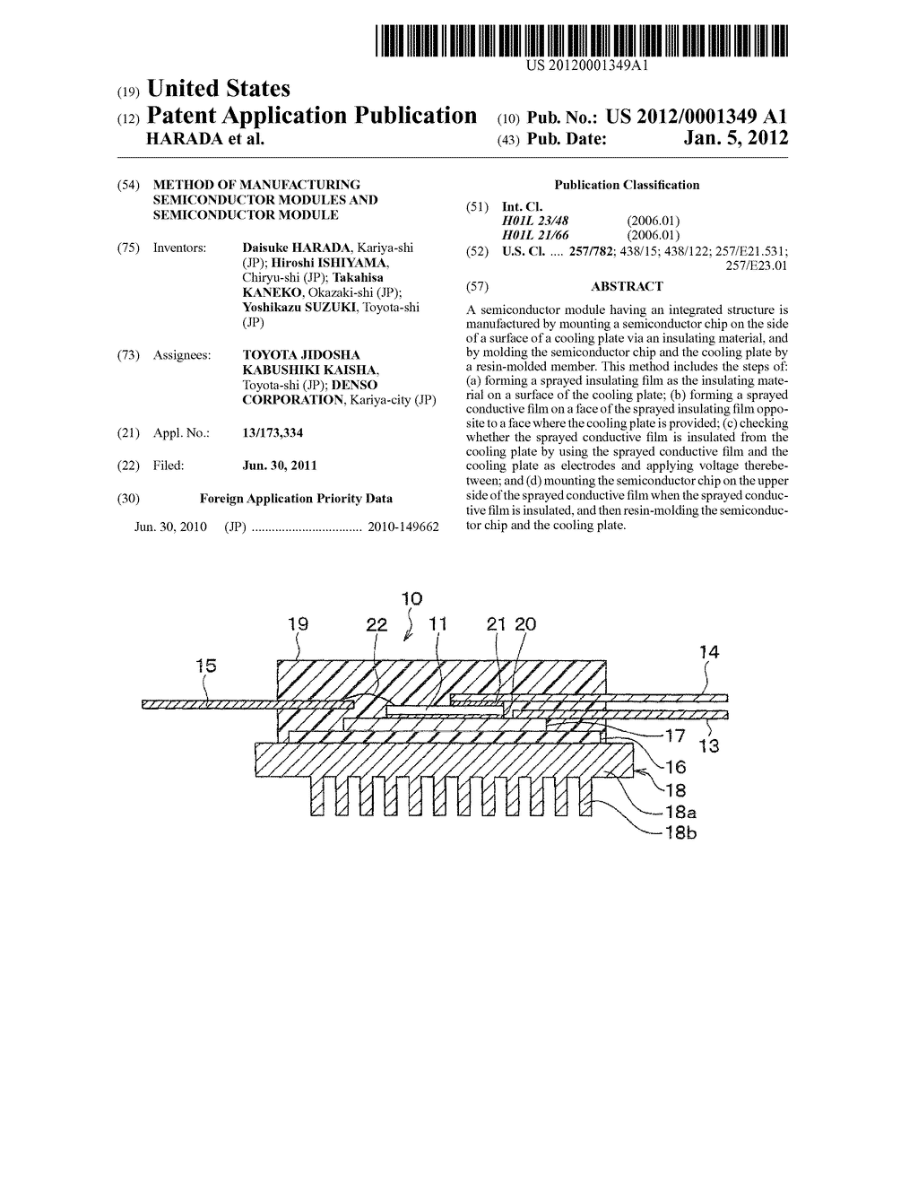 METHOD OF MANUFACTURING SEMICONDUCTOR MODULES AND SEMICONDUCTOR MODULE - diagram, schematic, and image 01