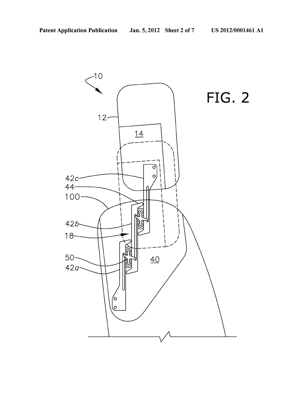 STOWABLE ACTIVE MATERIAL ACTUATED REAR SEAT HEADREST - diagram, schematic, and image 03