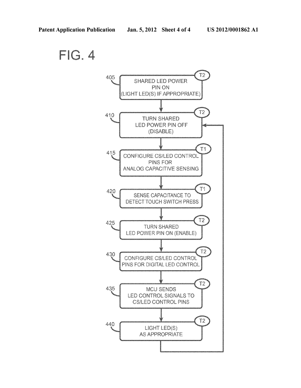 CAPACITIVE TOUCH SWITCH DISPLAY CONTROL SYSTEM AND METHOD - diagram, schematic, and image 05