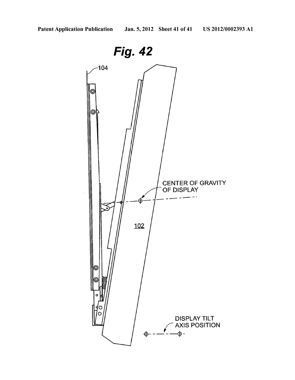 DISPLAY MOUNT WITH ADJUSTABLE POSITION TILT AXIS - diagram, schematic, and image 42