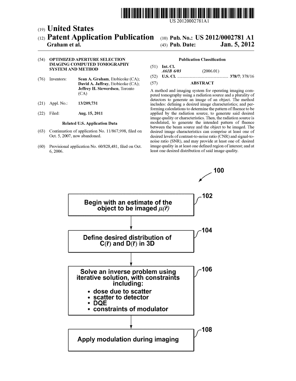 OPTIMIZED APERTURE SELECTION IMAGING COMPUTED TOMOGRAPHY SYSTEM AND METHOD - diagram, schematic, and image 01