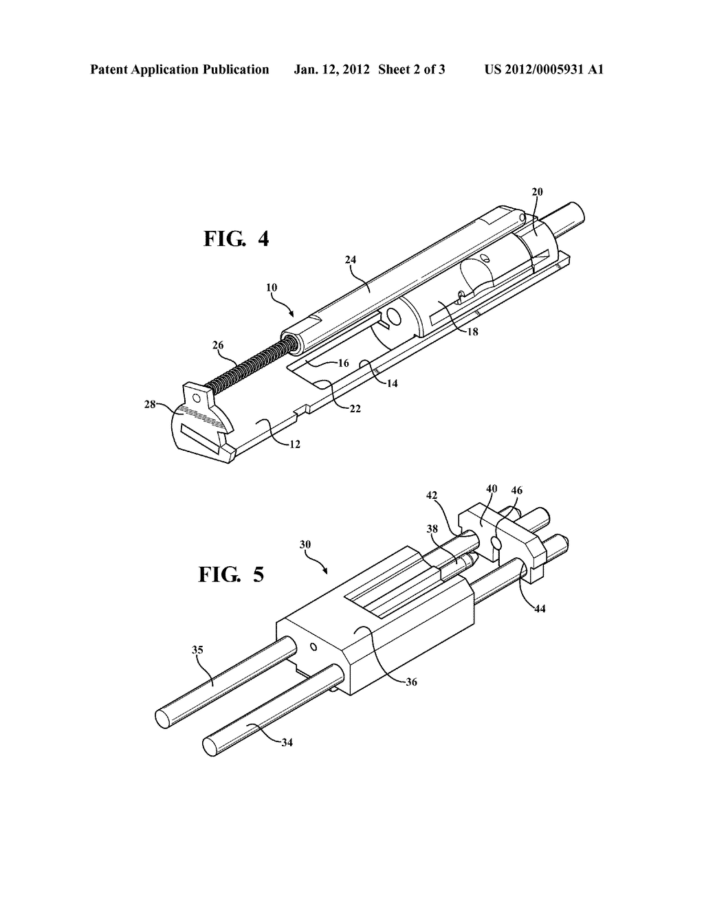 CHAMBER ADAPTOR INCORPORATED INTO A MODIFIED ACTION ASSEMBLY FOR     PERMITTING SUBSTITUTION OF A FIRST MANUFACTURER SPECIFIED CARTRIDGE FOR A     SECOND SUBSTITUTE CARTRIDGE - diagram, schematic, and image 03