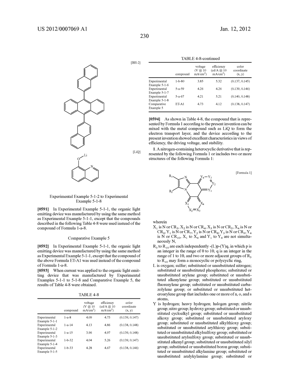 NOVEL NITROGEN-CONTAINING HETEROCYCLIC COMPOUND AND ORGANIC ELECTRONIC     DEVICE USING THE SAME - diagram, schematic, and image 246