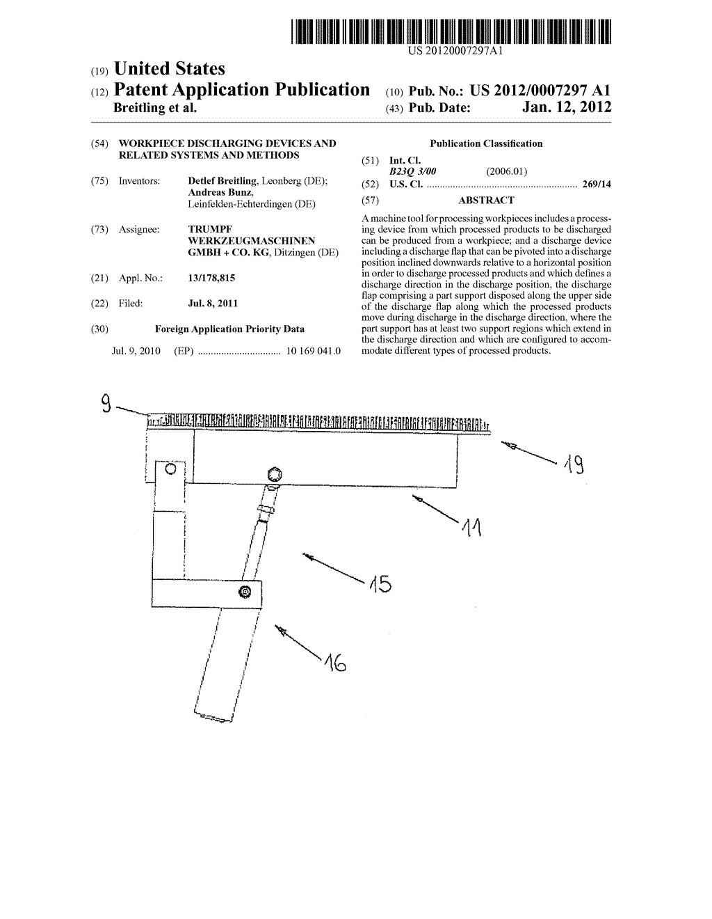 Workpiece Discharging Devices and Related Systems and Methods - diagram, schematic, and image 01