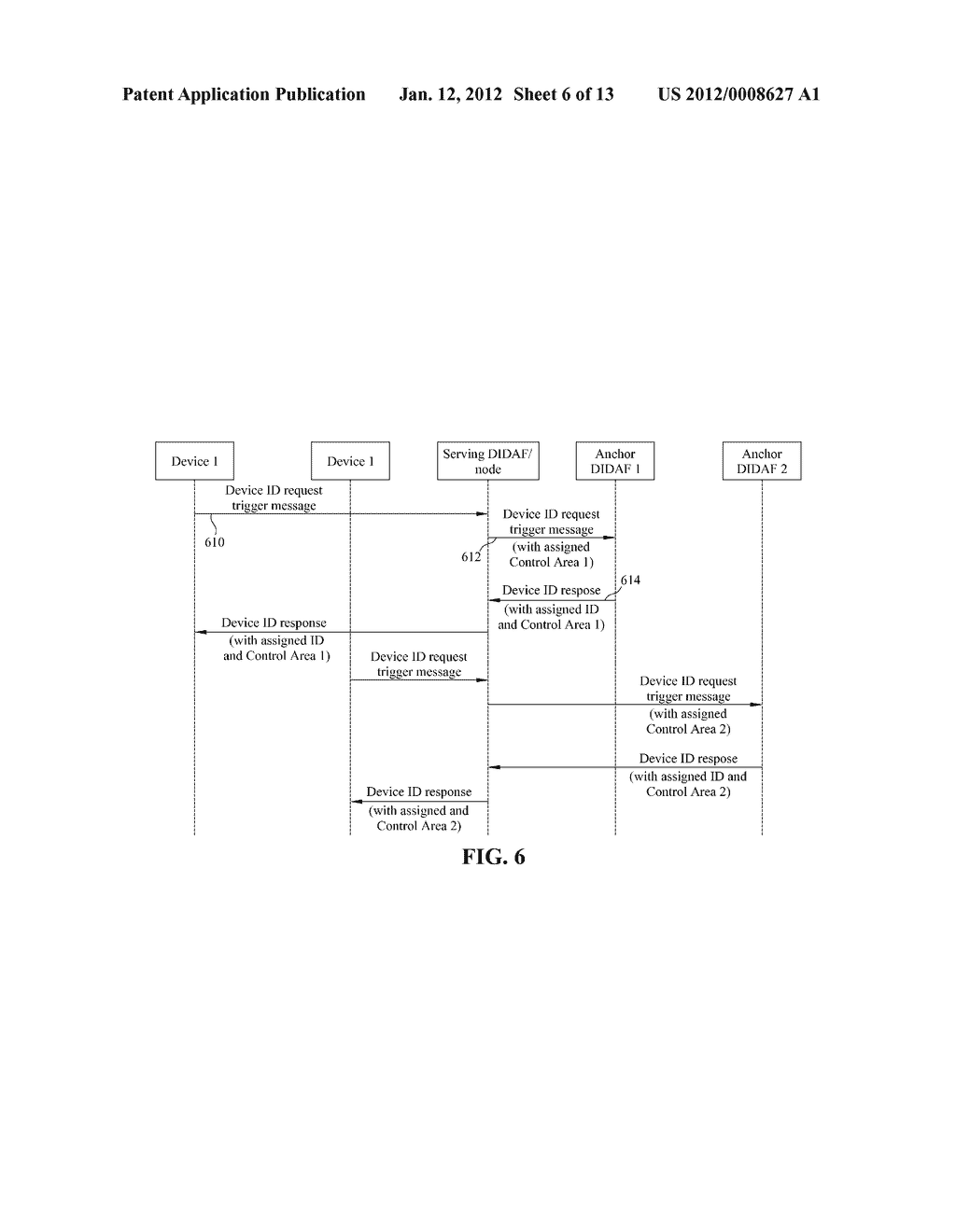 METHOD AND APPARATUS FOR ASSIGNING DEVICE IDENTIFIER WITH COLLISION     AVOIDANCE - diagram, schematic, and image 07