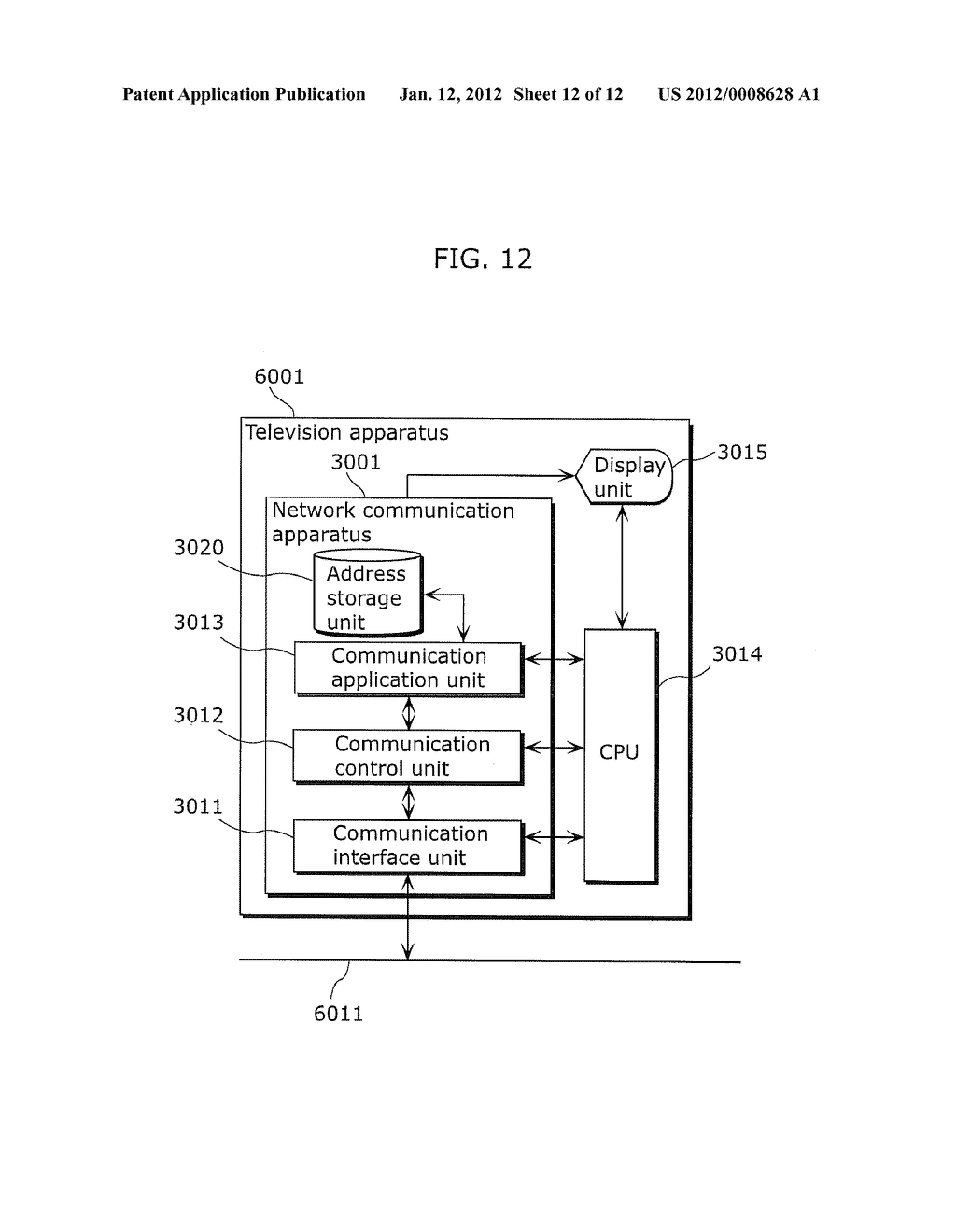 NETWORK COMMUNICATION APPARATUS, COMMUNICATION METHOD, AND INTEGRATED     CIRCUIT - diagram, schematic, and image 13
