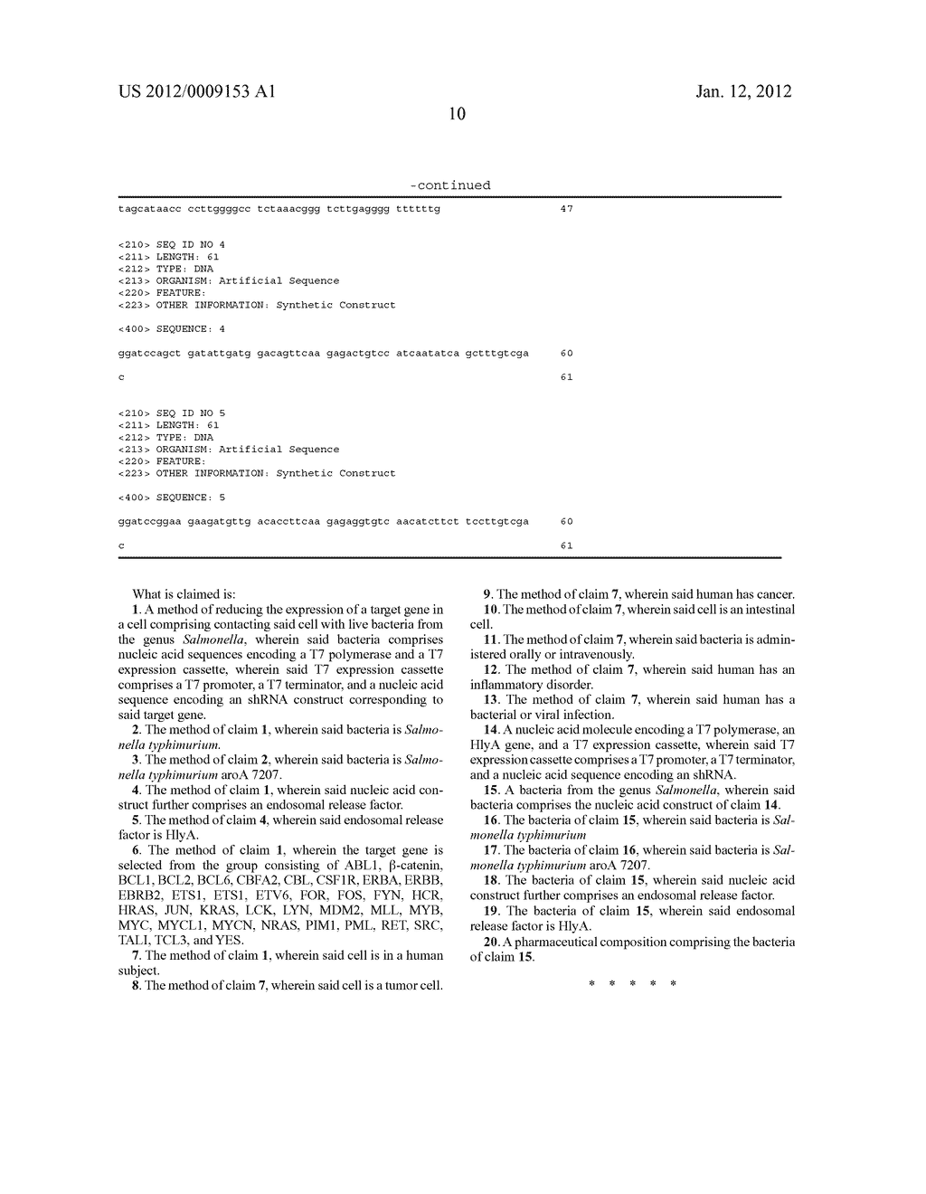 COMPOSITIONS FOR BACTERIAL MEDIATED GENE SILENCING AND METHODS OF USING     THE SAME - diagram, schematic, and image 23