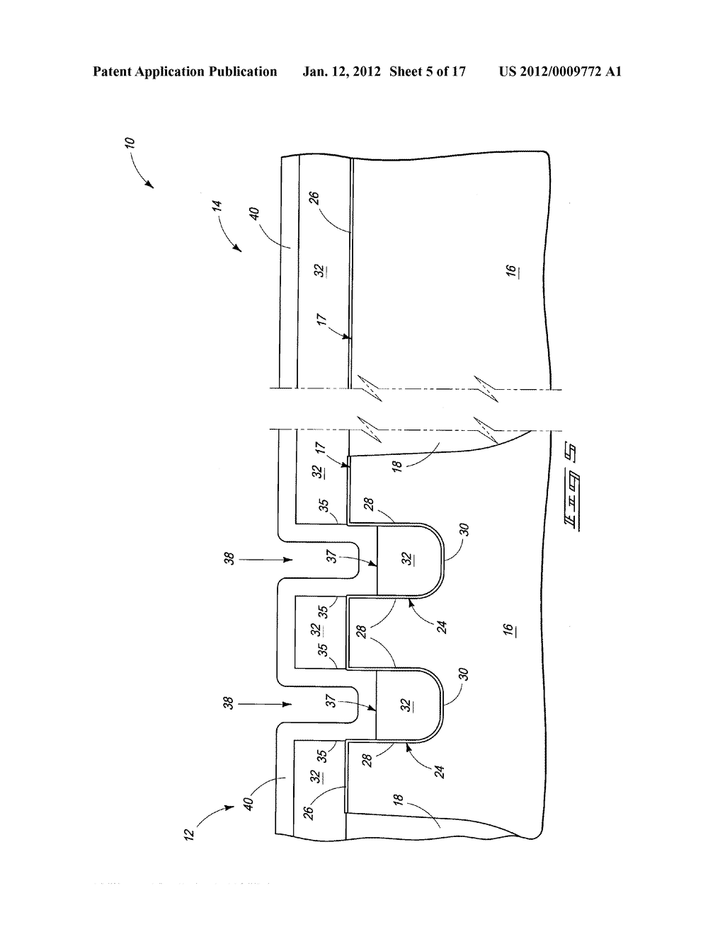 Gate Constructions Of Recessed Access Devices And Methods Of Forming Gate     Constructions Of Recessed Access Devices - diagram, schematic, and image 06