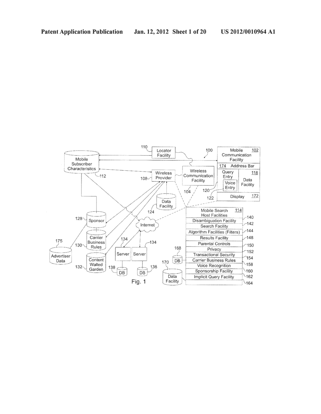 SYSTEM FOR TARGETING ADVERTISING CONTENT TO A PLURALITY OF MOBILE     COMMUNICATION FACILITIES - diagram, schematic, and image 02