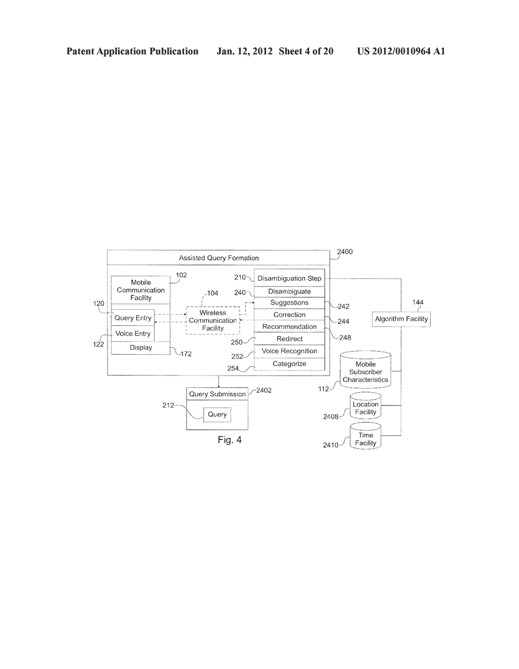 SYSTEM FOR TARGETING ADVERTISING CONTENT TO A PLURALITY OF MOBILE     COMMUNICATION FACILITIES - diagram, schematic, and image 05