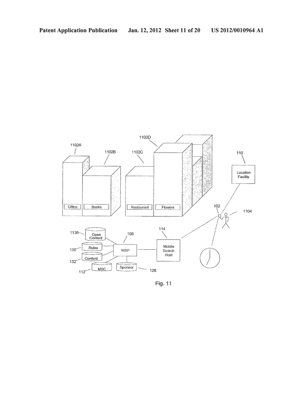 SYSTEM FOR TARGETING ADVERTISING CONTENT TO A PLURALITY OF MOBILE     COMMUNICATION FACILITIES - diagram, schematic, and image 12