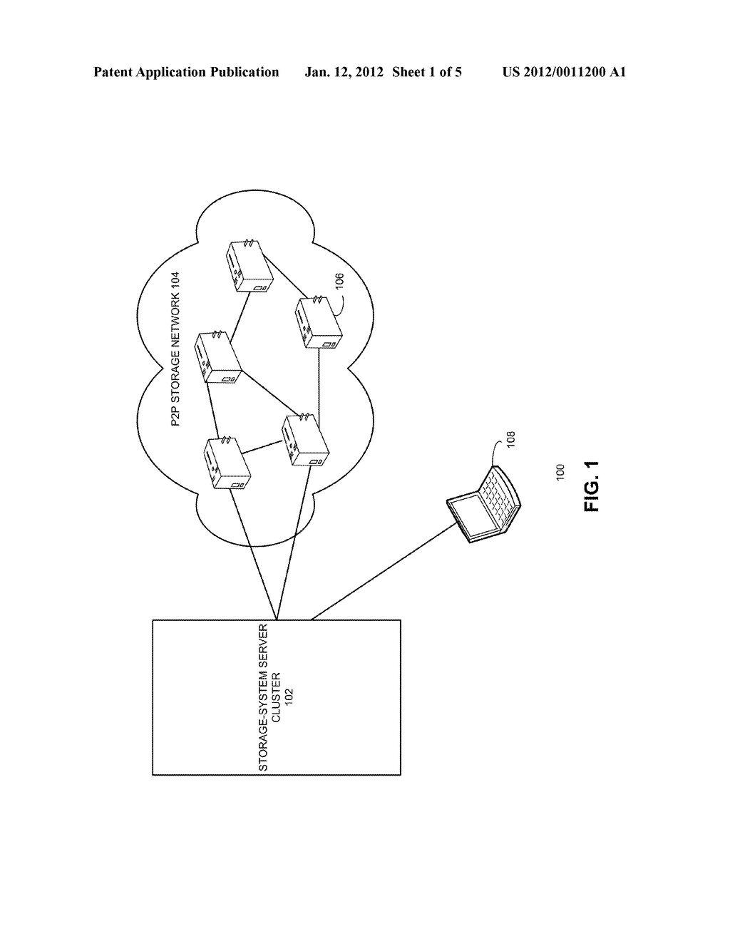 METHOD AND APPARATUS FOR DATA STORAGE IN A PEER-TO-PEER NETWORK - diagram, schematic, and image 02