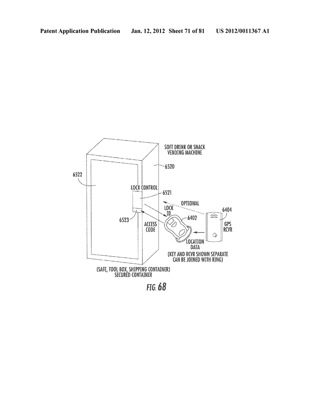 Method for Controlling and Recording the Security of an Enclosure - diagram, schematic, and image 72