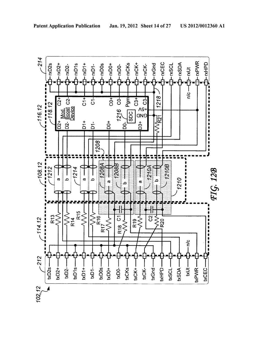 High speed data cable using an outer braid to carry a signal - diagram, schematic, and image 15