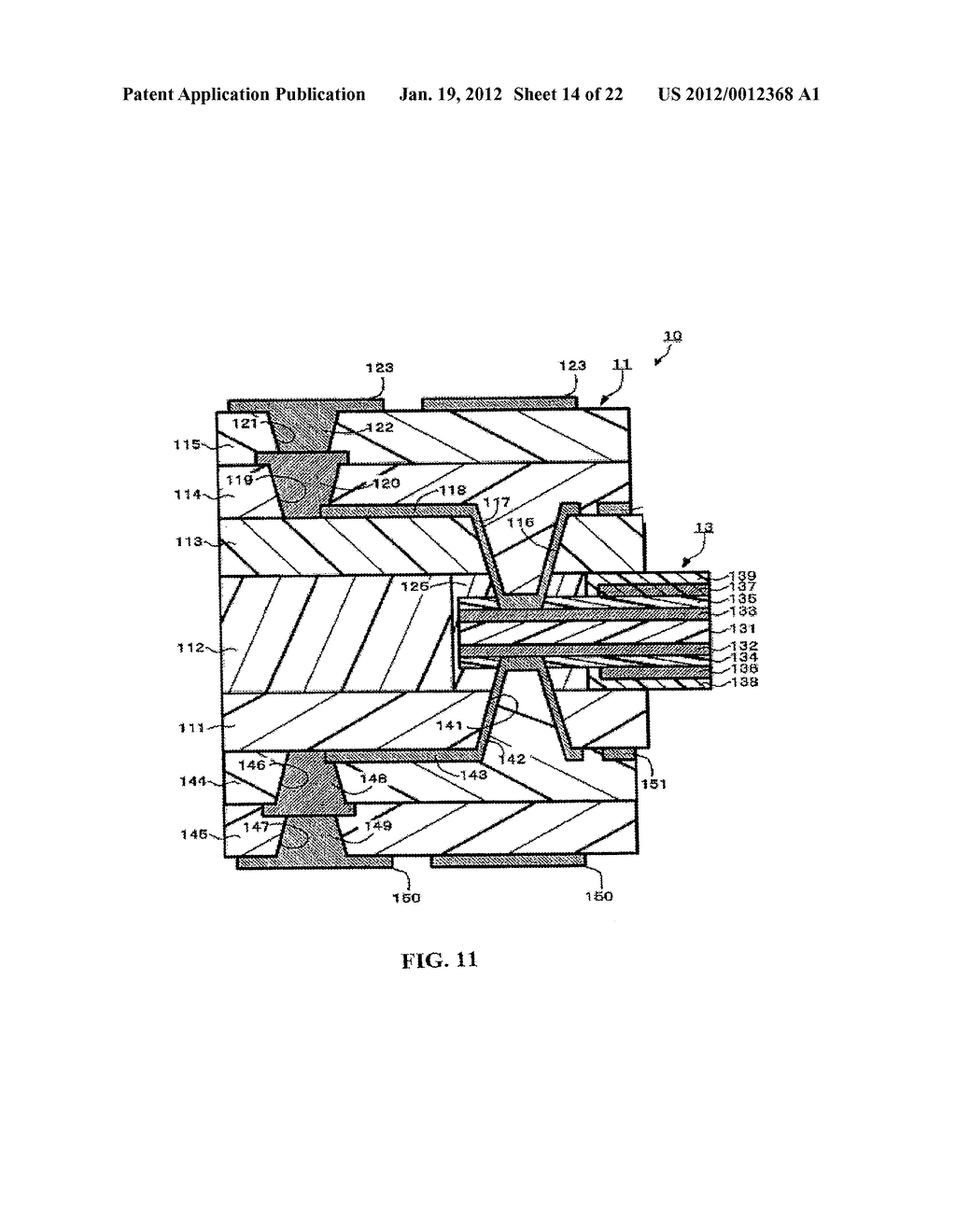MULTILAYER WIRING BOARD AND METHOD FOR MANUFACTURING THE SAME - diagram, schematic, and image 15