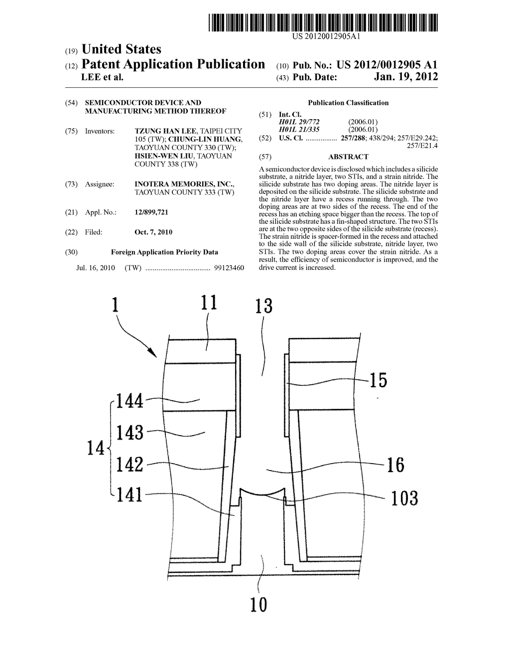 SEMICONDUCTOR DEVICE AND MANUFACTURING METHOD THEREOF - diagram, schematic, and image 01