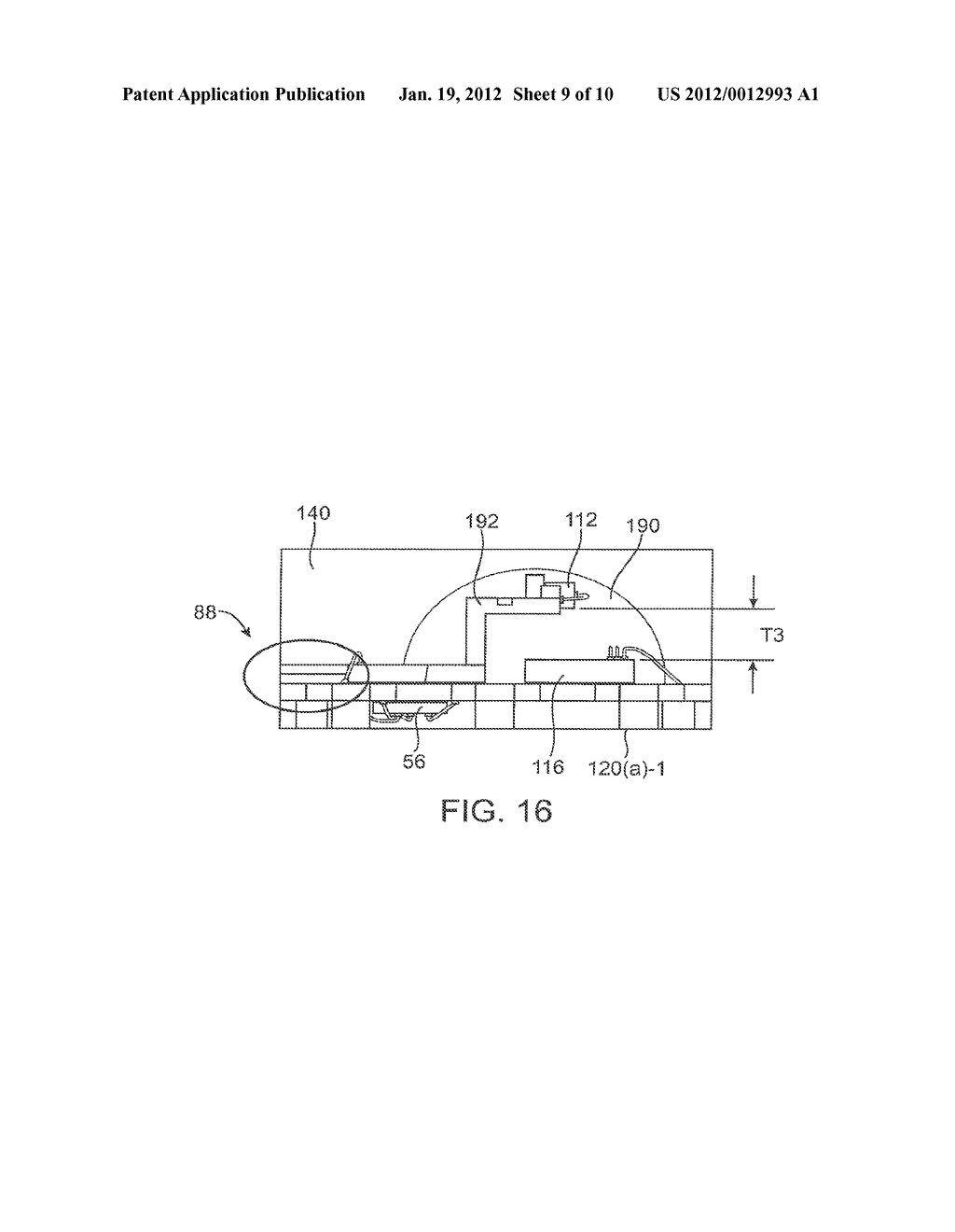 DIE PACKAGE INCLUDING SUBSTRATE WITH MOLDED DEVICE - diagram, schematic, and image 10