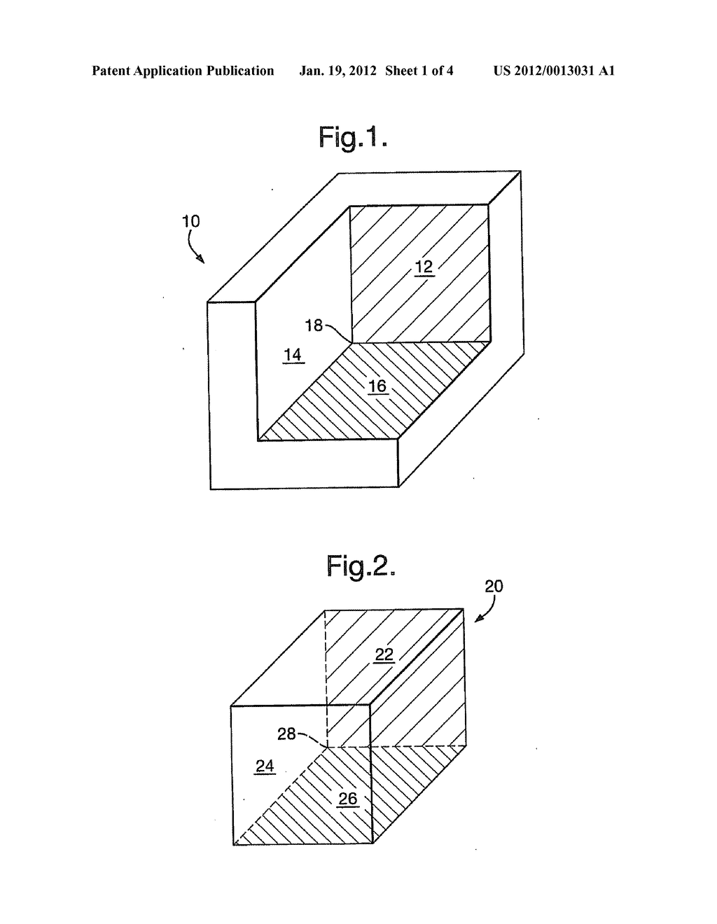 Mould Comprising Two Internal Corner-Cubes and Component Comprising Cuboid     Elements Forming Two Internal Corner-Cubes - diagram, schematic, and image 02