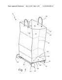 WHEELED COLLAPSIBLE SHOPPING BAG DEVICE diagram and image