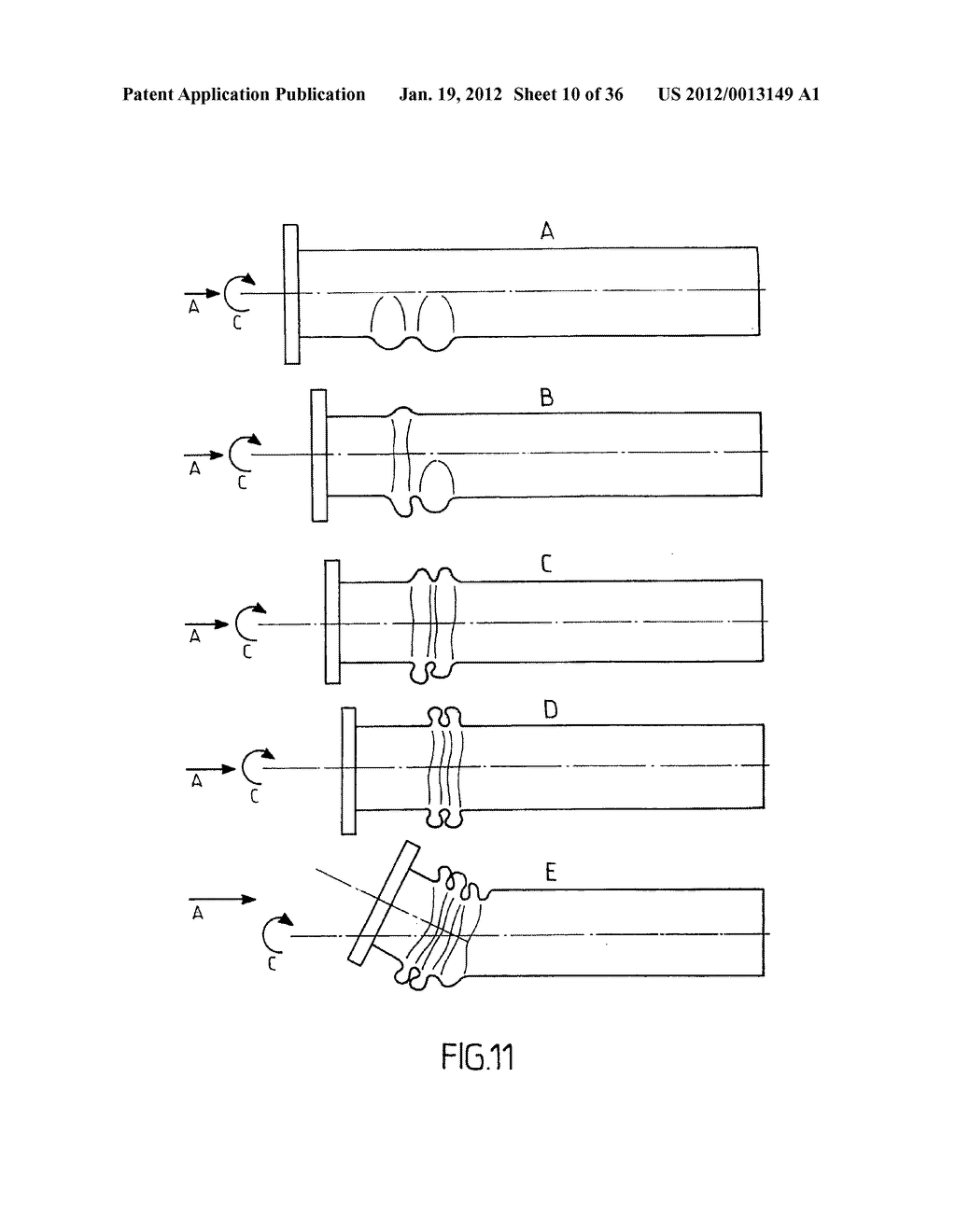 VEHICLE STRUCTURAL ELEMENT SERVING TO ABSORB CERTAIN SHOCKS BY PLASTIC     DEFORMATION - diagram, schematic, and image 11