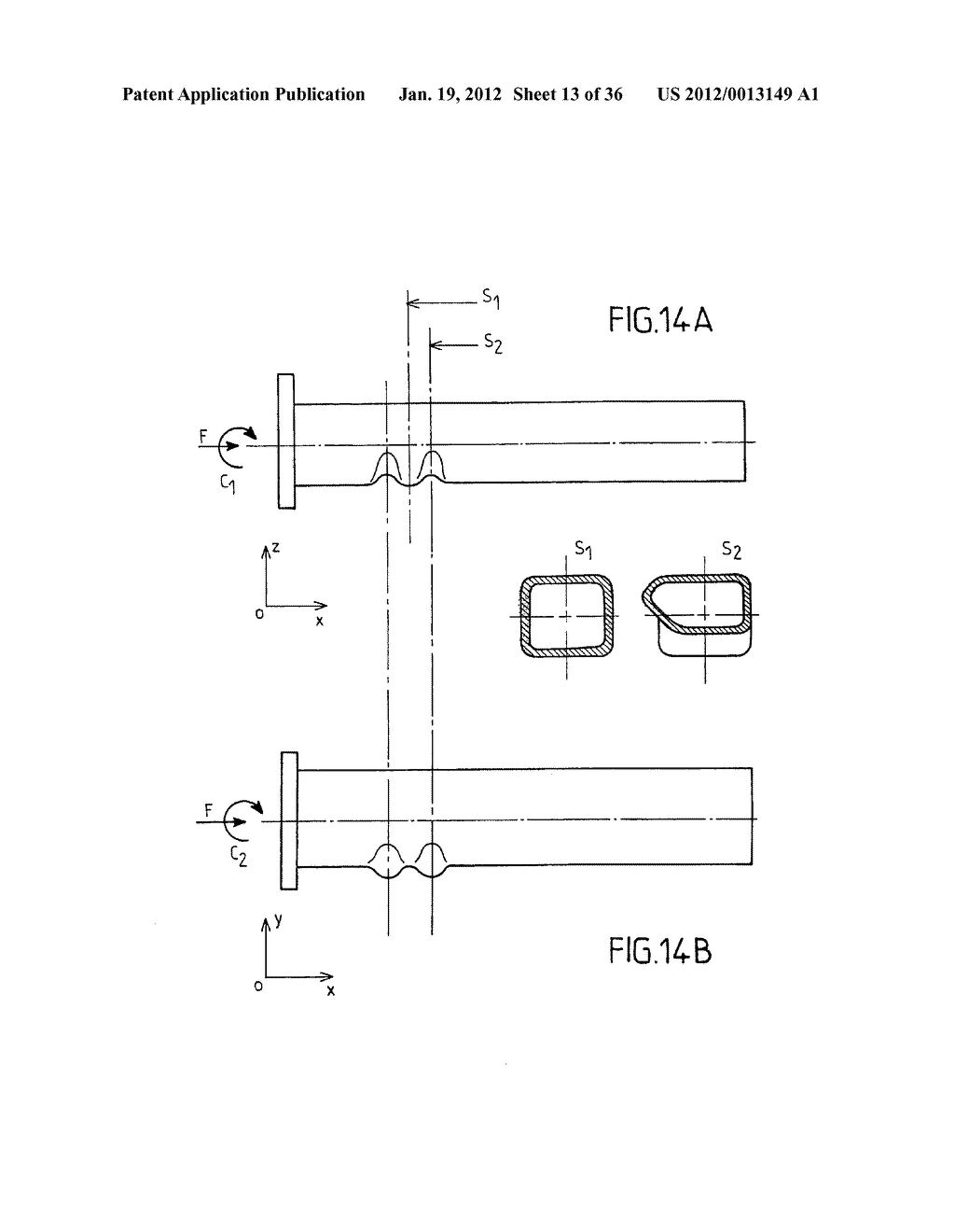 VEHICLE STRUCTURAL ELEMENT SERVING TO ABSORB CERTAIN SHOCKS BY PLASTIC     DEFORMATION - diagram, schematic, and image 14