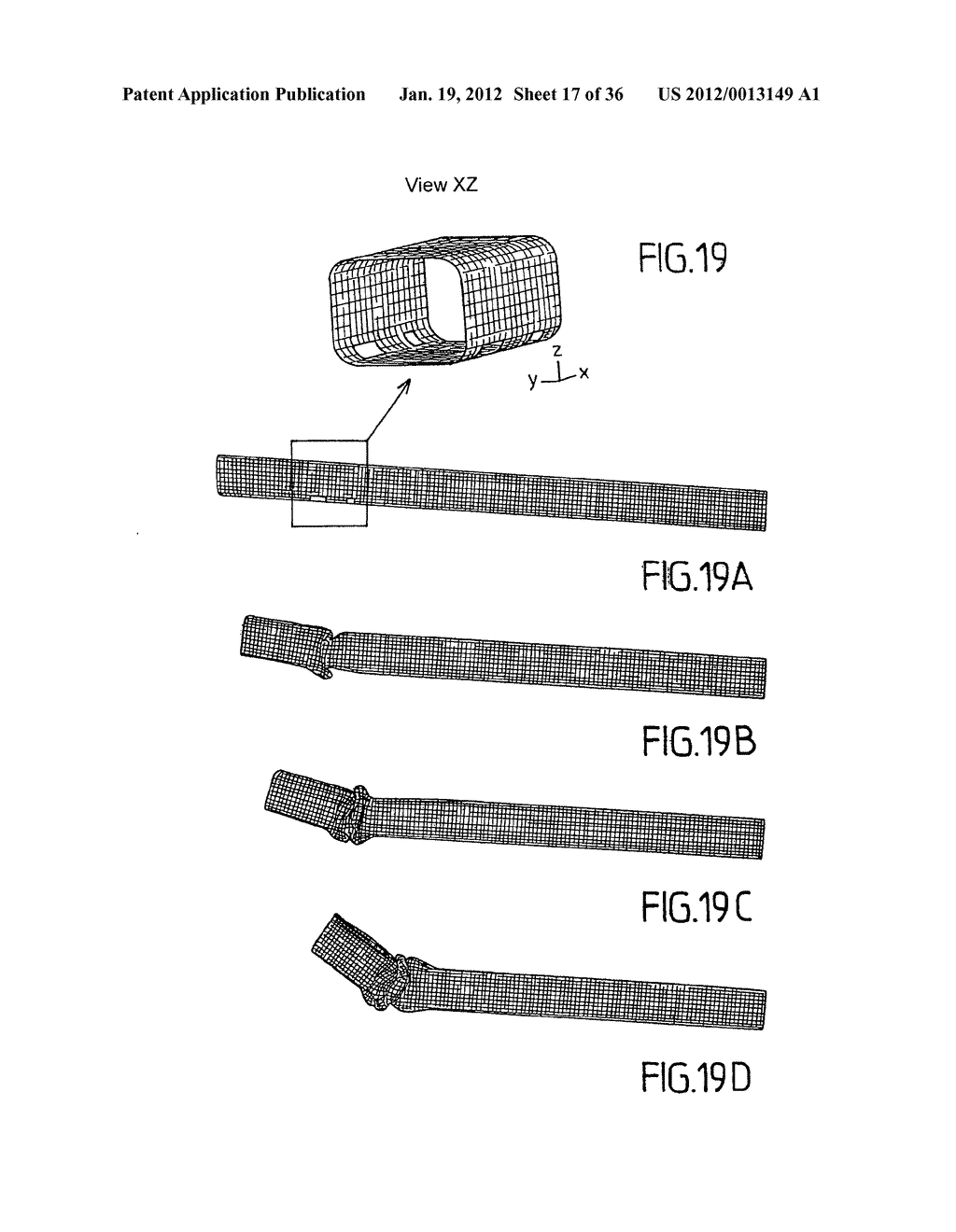 VEHICLE STRUCTURAL ELEMENT SERVING TO ABSORB CERTAIN SHOCKS BY PLASTIC     DEFORMATION - diagram, schematic, and image 18