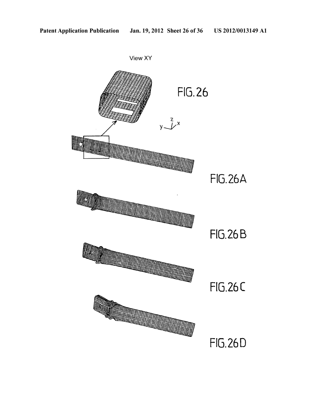 VEHICLE STRUCTURAL ELEMENT SERVING TO ABSORB CERTAIN SHOCKS BY PLASTIC     DEFORMATION - diagram, schematic, and image 27