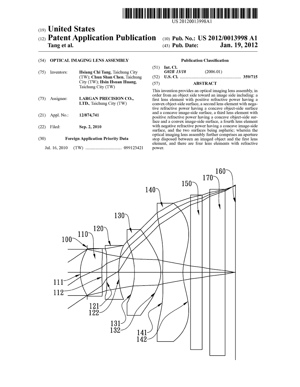 OPTICAL IMAGING LENS ASSEMBLY - diagram, schematic, and image 01