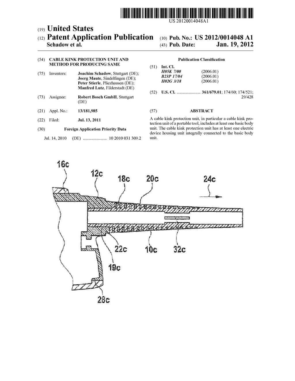 Cable Kink Protection Unit and Method for Producing Same - diagram, schematic, and image 01