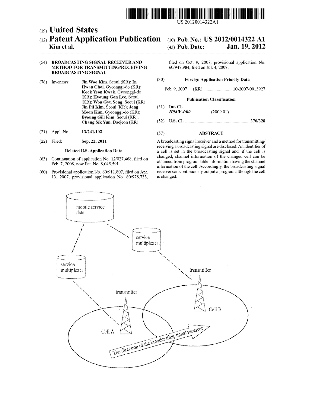 BROADCASTING SIGNAL RECEIVER AND METHOD FOR TRANSMITTING/RECEIVING     BROADCASTING SIGNAL - diagram, schematic, and image 01