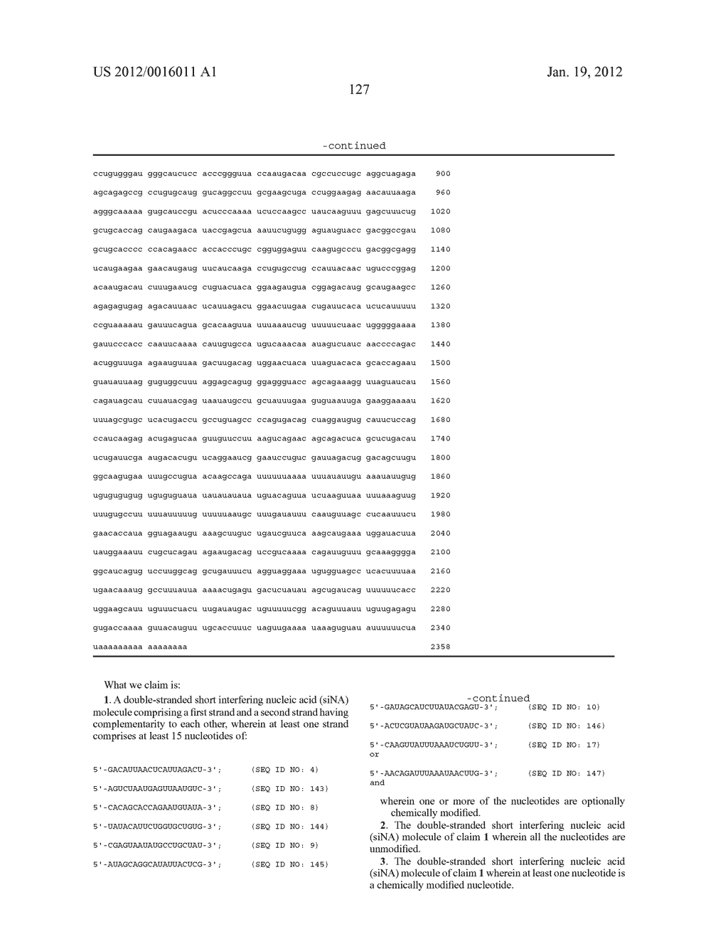 RNA Interference Mediated Inhibition of Connective Tissue Growth Factor     (CTGF) Gene Expression Using Short Interfering Nucleic Acid (siNA) - diagram, schematic, and image 145