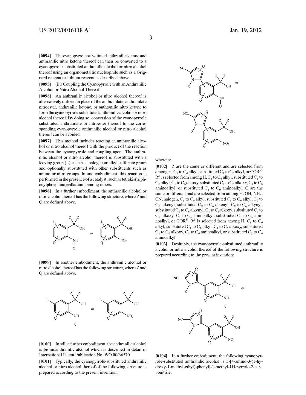 CYANOPYRROLE CONTAINING CYCLIC CARBAMATE AND THIOCARBAMATE BIARYLS AND     METHODS FOR PREPARING THE SAME - diagram, schematic, and image 10