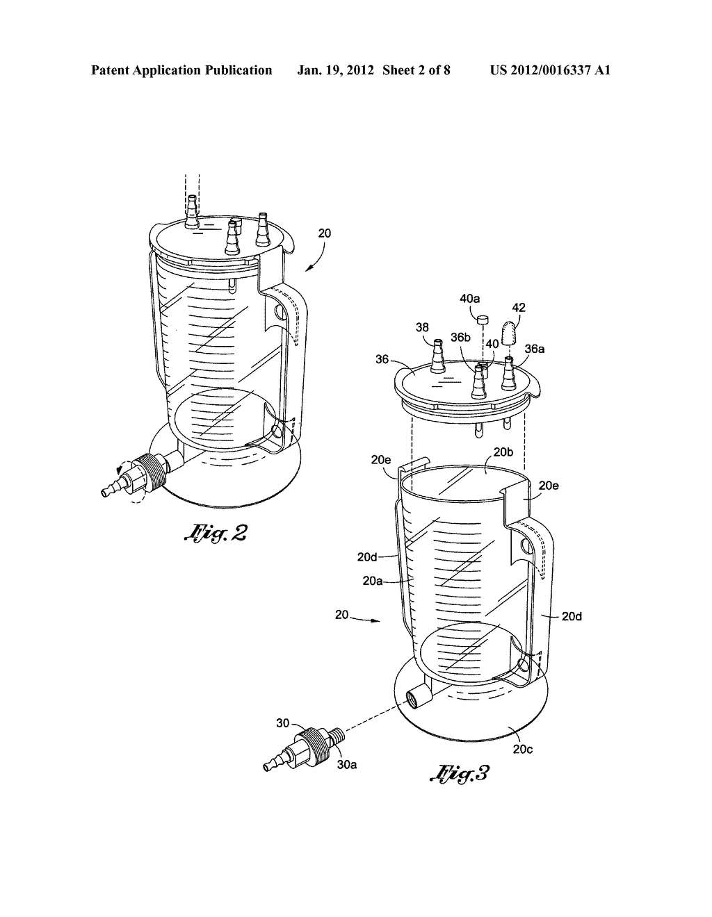 Collection canister apparatus for closed loop fat harvesting system and     method of use thereof - diagram, schematic, and image 03